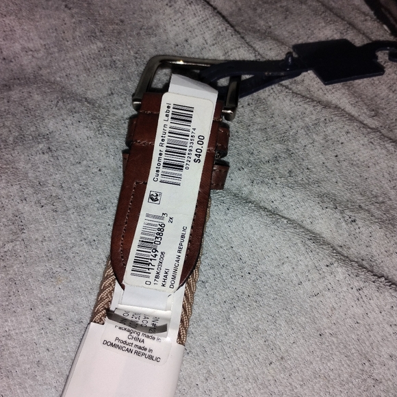 Saddleback Men Khaki Braided Woven Stretchable Classic SIZE:46-48 Big/Tall Belt. - Picture 5 of 5